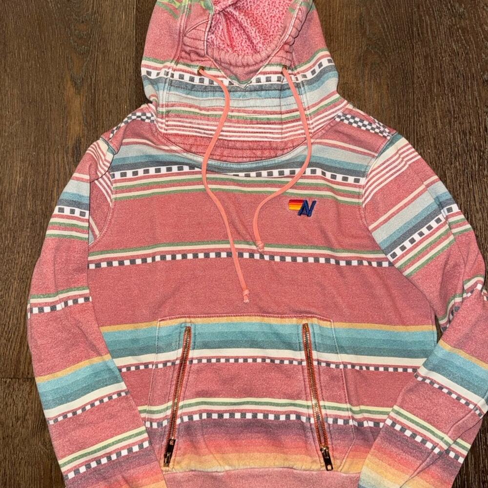 Aviator Nation Pink Tulum Ninja Hoodie